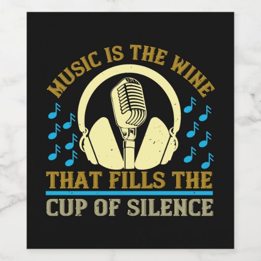 Muziek - wijn etiket (Enkel label)