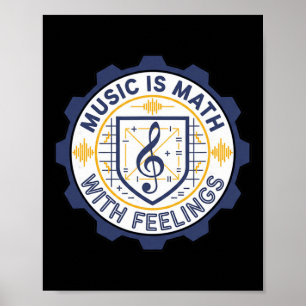 Muziek Wiskunde Met Gevoelens Leraar Bynd Poster