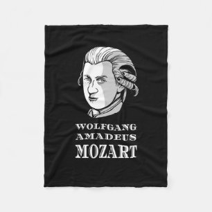 Muziek - Wolfgang Amadeus Mozart Portret Fleece Deken