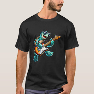 Muziek Zeeschildpad Elektrische Gitaar Concert Man T-shirt