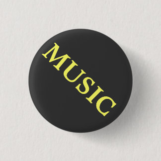 Muziek Zwart en geel Knop Ronde Button 3,2 Cm