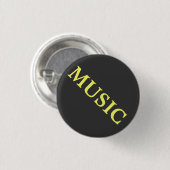 Muziek zwart-gele Button (Voorkant /achterkant)
