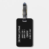 Muziekaangepast bagagelabel (Achterkant verticaal)