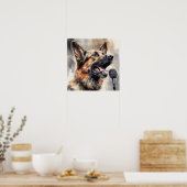 Muziekafdruk Kunst van Duitse Herders Fabriek Poster (Keuken)