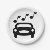 Muziekauto Papieren Bordje (Voorkant)