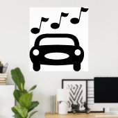 Muziekauto Poster (Thuiskantoor)