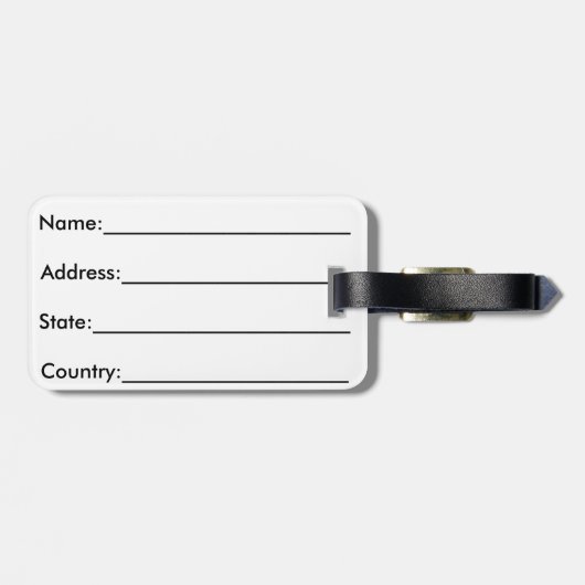 MuziekBagagelabel met lederband Bagagelabel (Achterkant horizontaal)