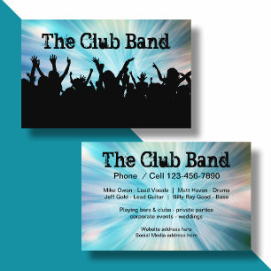 Muziekband Cool Crowd Design Visitekaartje