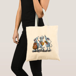 Muziekband en Canvas tas met muizen