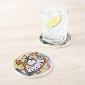 muziekband zandsteen onderzetter (Zijkant)