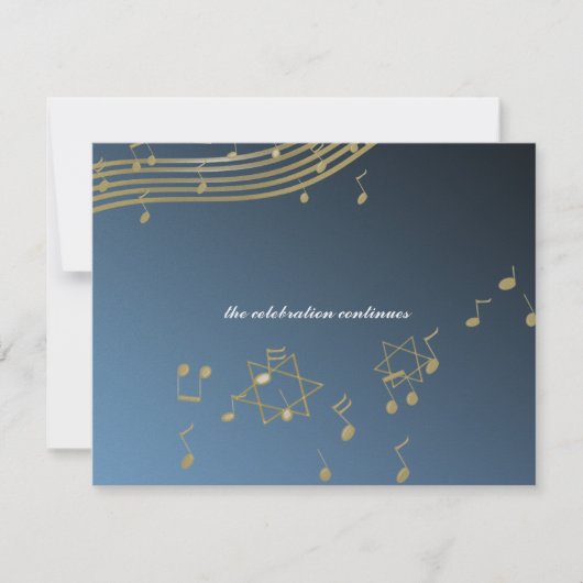 Muziekbar Mitzvah / Receptie Kaart (Voorkant)