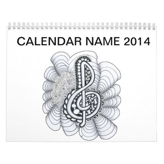 Muziekbeschermers Verhandelbaar Clef Design Kalender (Hoes)