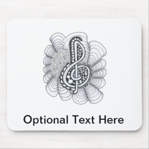 Muziekbeschermers Verhandelbaar Clef Design Muismat