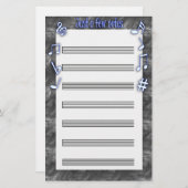 muziekblad briefpapier (Voorkant / Achterkant)
