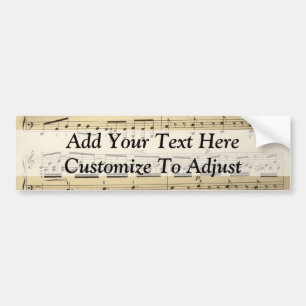 muziekblad bumpersticker