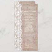muziekblad en programma Lace Wedding Aangepast (Voorkant / Achterkant)