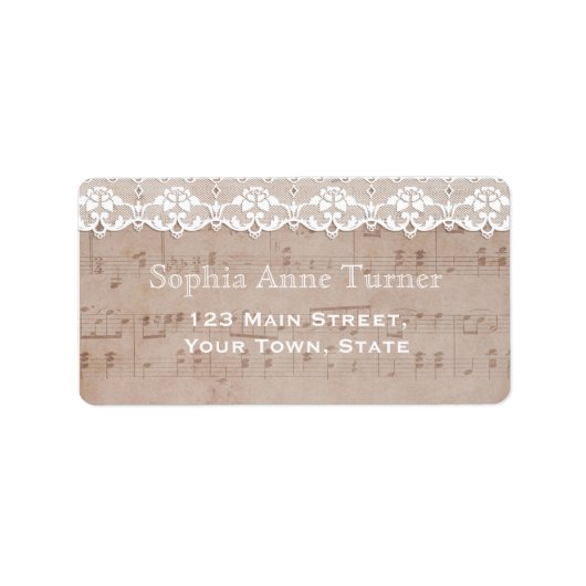 Muziekblad & Kant Wedding Etiket (Voorkant)