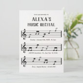 Muziekblad notities concert kaart (Staand voorkant)
