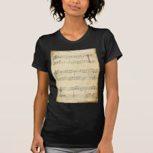 muziekblad t-shirt