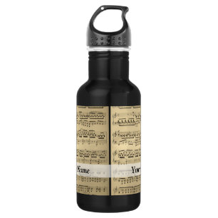 muziekblad waterfles