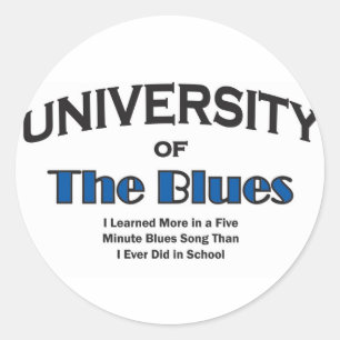 muziekblues ronde sticker