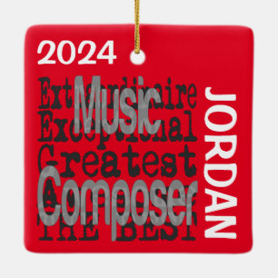 Muziekcomponist Buitengewoon CUSTOM Keramisch Ornament