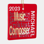 Muziekcomponist Buitengewoon CUSTOM Keramisch Ornament (Rechts)