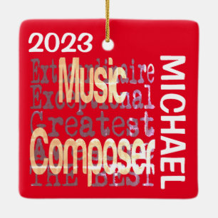 Muziekcomponist Buitengewoon CUSTOM Keramisch Ornament