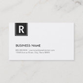 Muziekcomponist - modern Classy Monogram Visitekaartje (Achterkant)