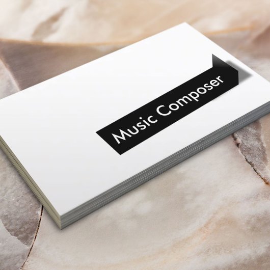Muziekcomponist modern zwart label