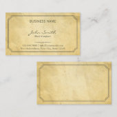 Muziekcomponist  oude papierstructuur visitekaartje (Voorkant / Achterkant)