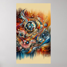 Muziekcompositie - lyrisch abstract stuk 15 poster