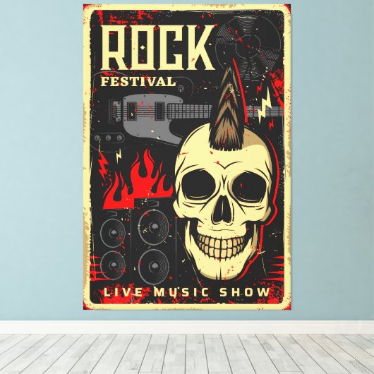 Muziekconcert Canvas Afdruk (Insitu (Houten vloer))