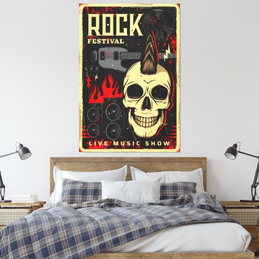 Muziekconcert Canvas Afdruk (Insitu (Slaapkamer))