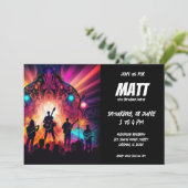 Muziekconcert gitarist kaart (Staand voorkant)