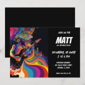 Muziekconcert gitarist kaart (Voorkant / Achterkant)