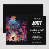 Muziekconcert gitarist kaart (Voorkant / Achterkant)