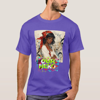 Muziekconcert Rode Bandana Meisje Onze Held T-shirt