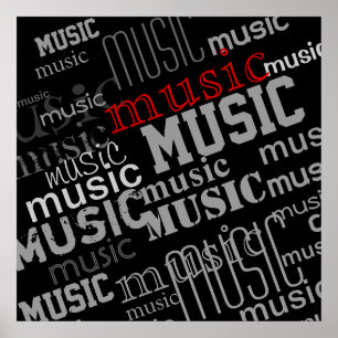 muziekdecor voor typografie poster