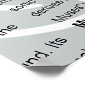 muziekdefinitie met g-clef poster (Hoek)