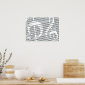 muziekdefinitie met g-clef poster (Keuken)