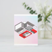 Muziekdj-apparatuur Briefkaart (Staand voorkant)