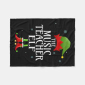 Muziekdocent Elf Xmas Matching Family Group Chris Fleece Deken (Voorkant (Horizontaal))