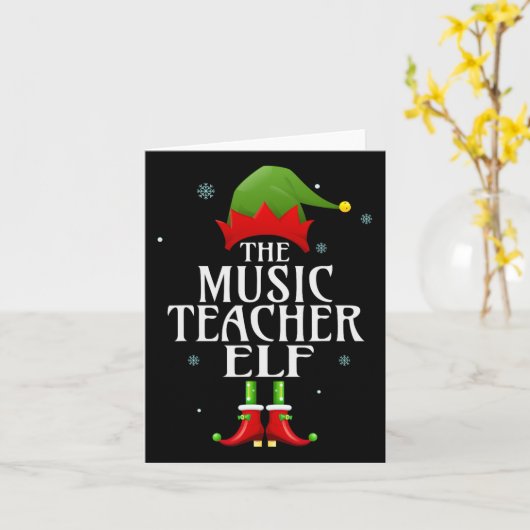 Muziekdocent Elf Xmas Matching Family Group Chris Kaart (Gele Bloem)