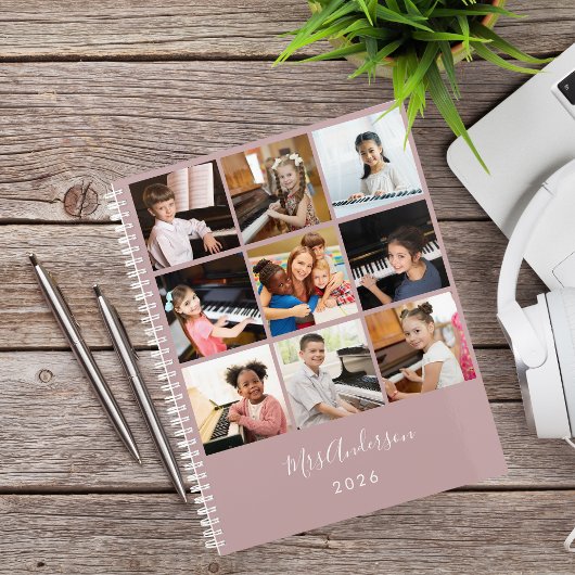 Muziekdocent Fotocollage Aangepast Jaar Planner