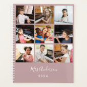 Muziekdocent Fotocollage Aangepast Jaar Planner (Voorkant)
