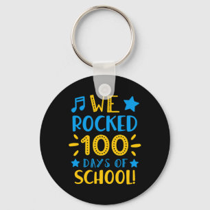 Muziekdocent - Happy 100th Day of School We Rocke Sleutelhanger