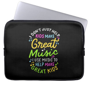 Muziekdocent - Help Kinder muziek cadeau te doen Laptop Sleeve