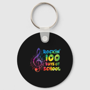 Muziekdocent -rockin 100 Days of School Music Key Sleutelhanger