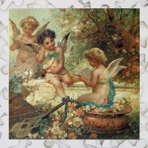 Muziekengelen door Hans Zatzka, Victorian Fine Art Legpuzzel